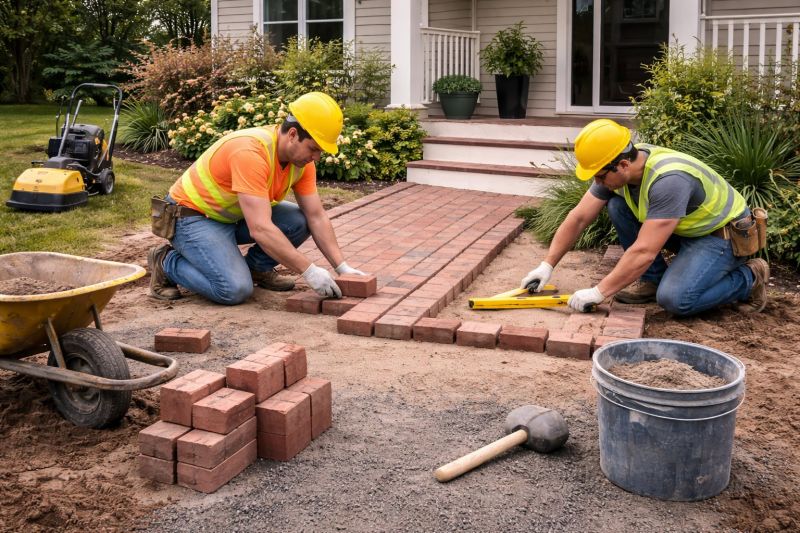 Brick Paving Installation in West Hartford, CT