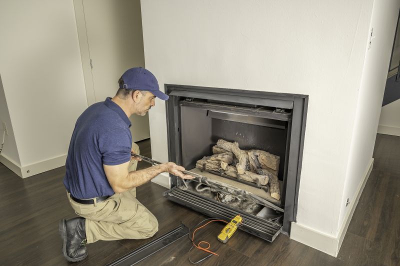Professional installing a stove